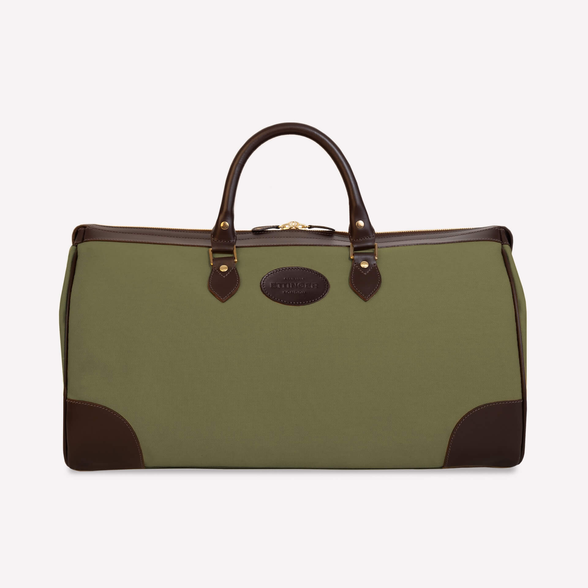Pursuits Hurlingham Overnight Bag-Ettinger-Luxvivendi #color_Ettinger-Olive/Havana