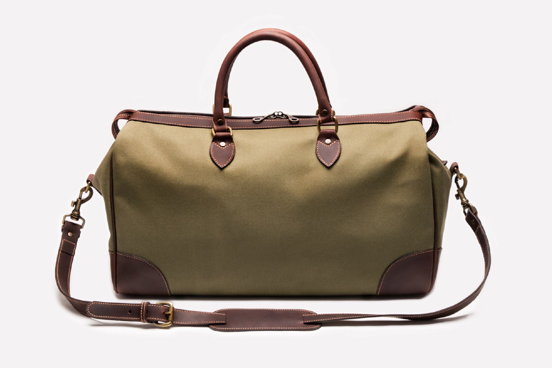 Pursuits Hurlingham Overnight Bag-Ettinger-Luxvivendi #color_Ettinger-Olive/Havana