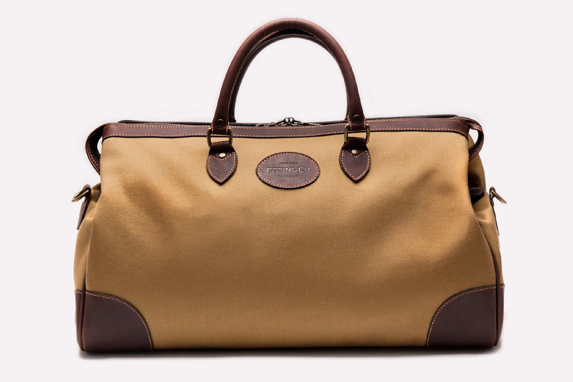 Pursuits Hurlingham Overnight Bag-Ettinger-Luxvivendi #color_Ettinger-Sand/Havana