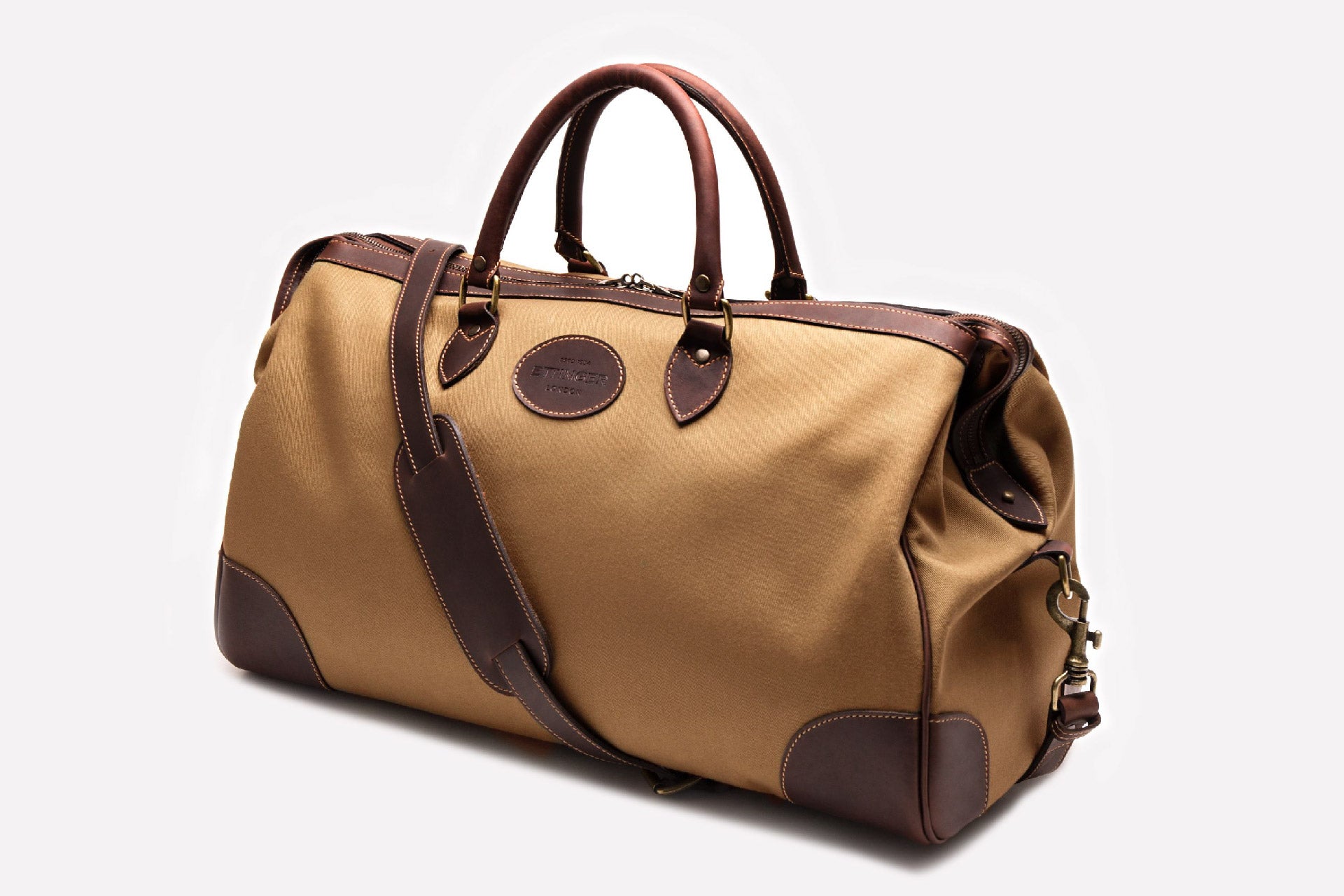 Pursuits Hurlingham Overnight Bag-Ettinger-Luxvivendi #color_Ettinger-Sand/Havana