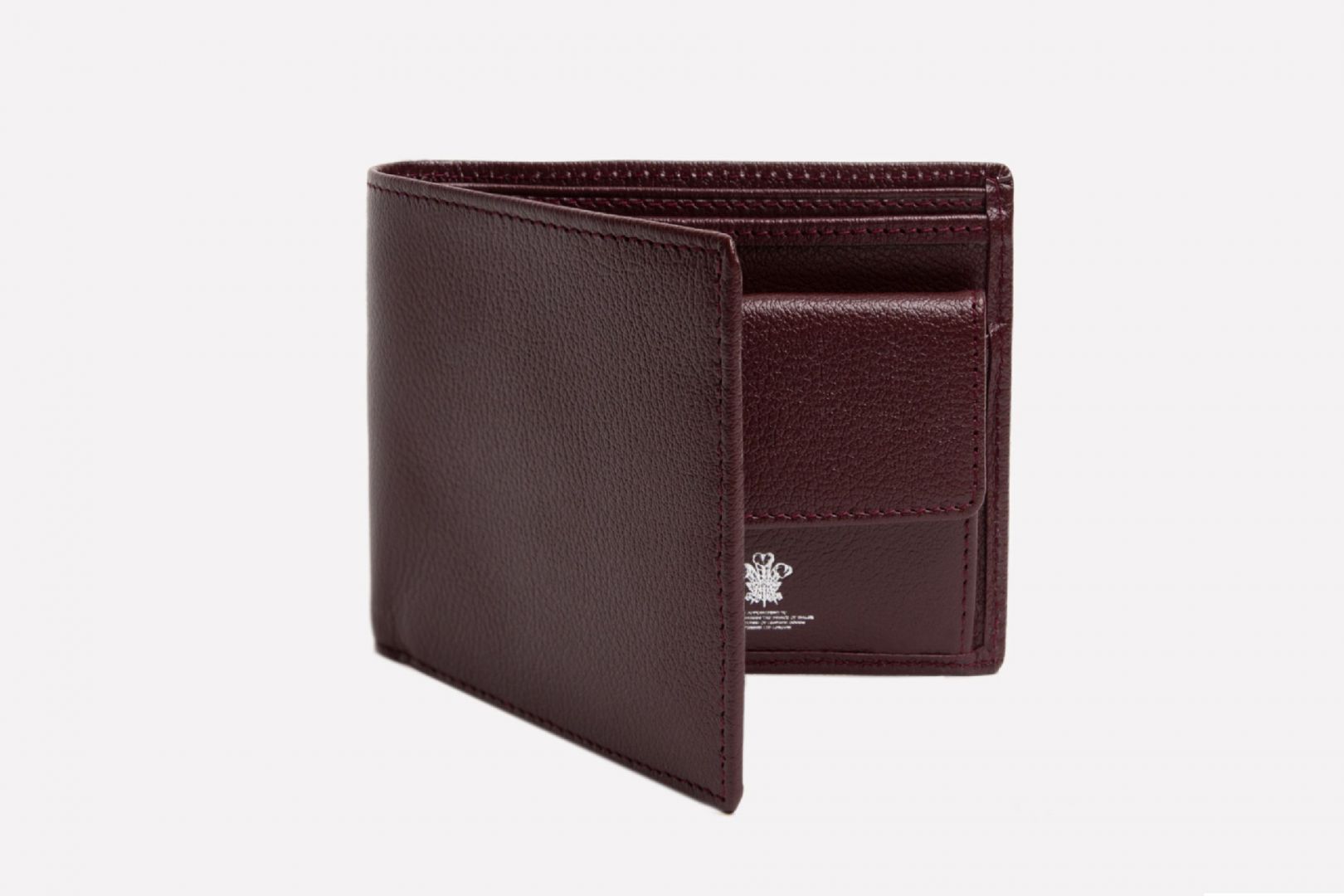 Capra Billfold Wallet with 3 Card Slots & Coin Purse-Ettinger-Luxvivendi #color_Ettinger-Bordeaux