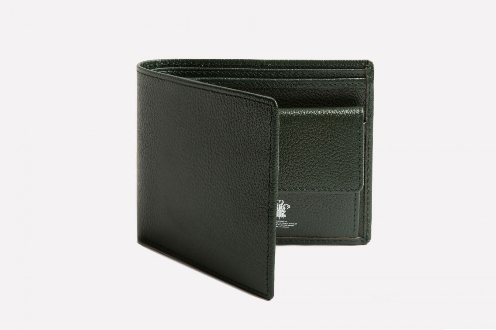 Capra Billfold Wallet with 3 Card Slots & Coin Purse-Ettinger-Luxvivendi #color_Ettinger-Forest Green