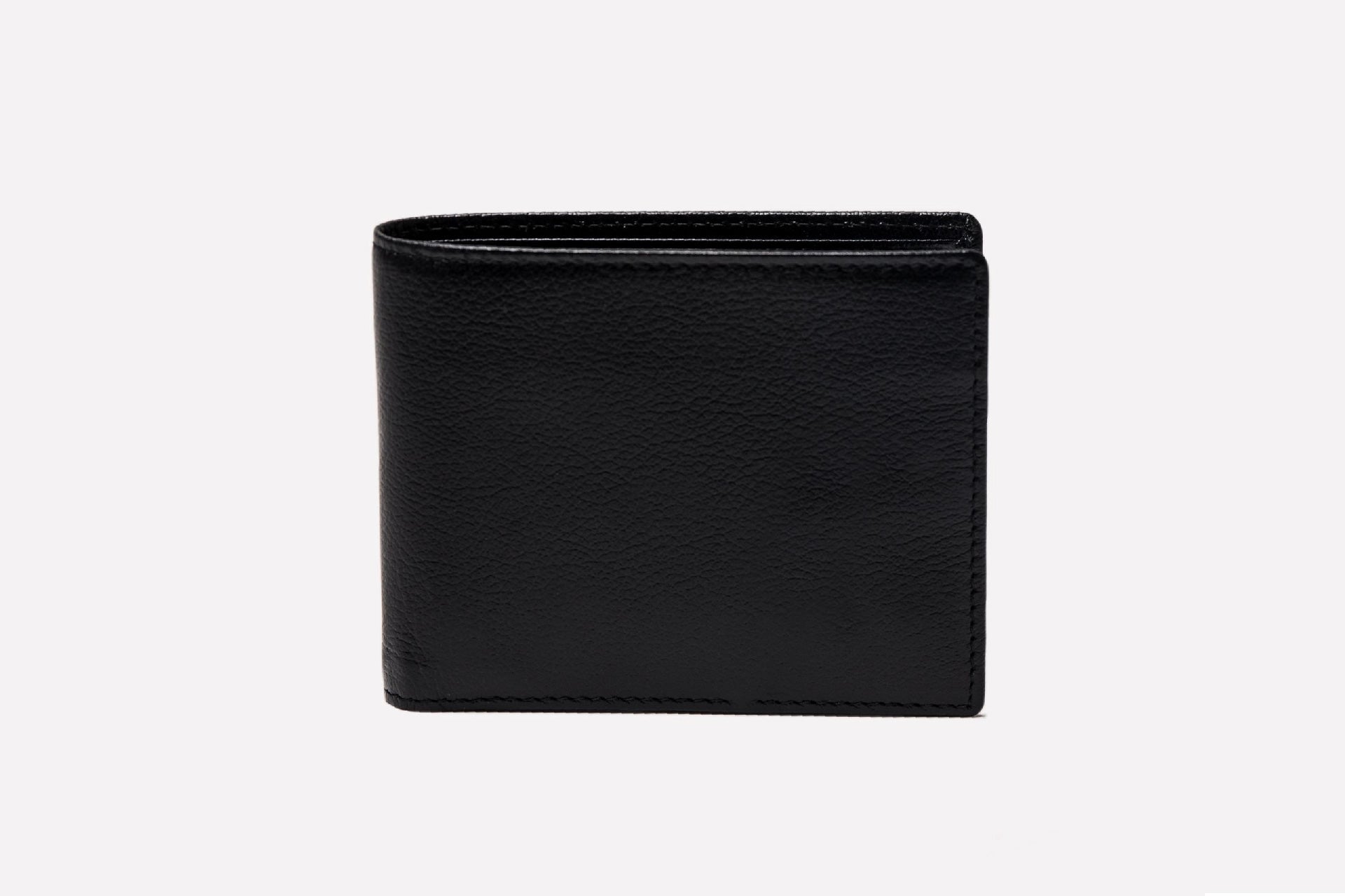 Capra Billfold Wallet with 3 Card Slots & Coin Purse-Ettinger-Luxvivendi #color_Ettinger-Black