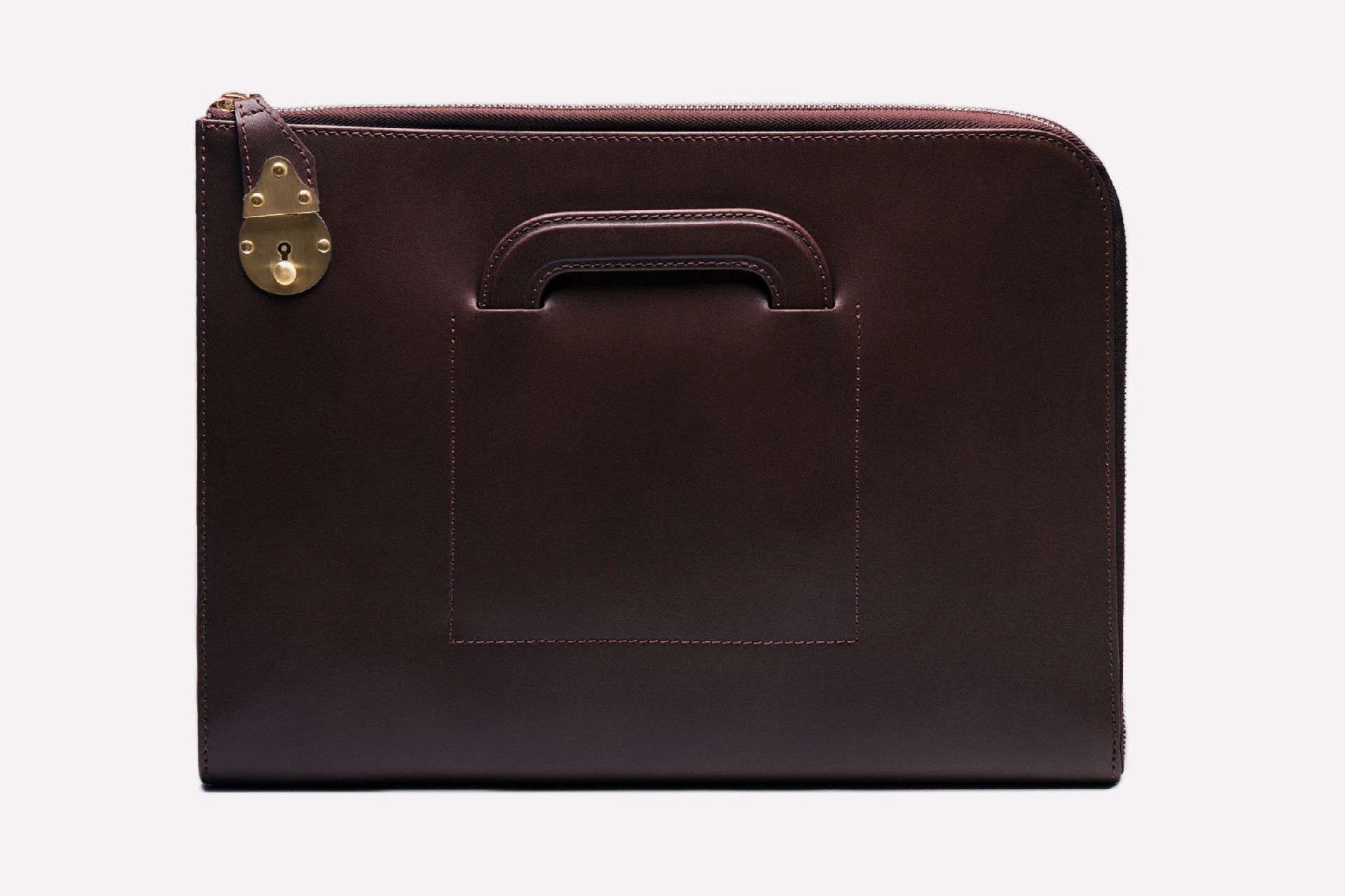 Metropolitan Bakerloo Portfolio Case-Ettinger-Luxvivendi #color_Ettinger-Dark Brown/London Tan