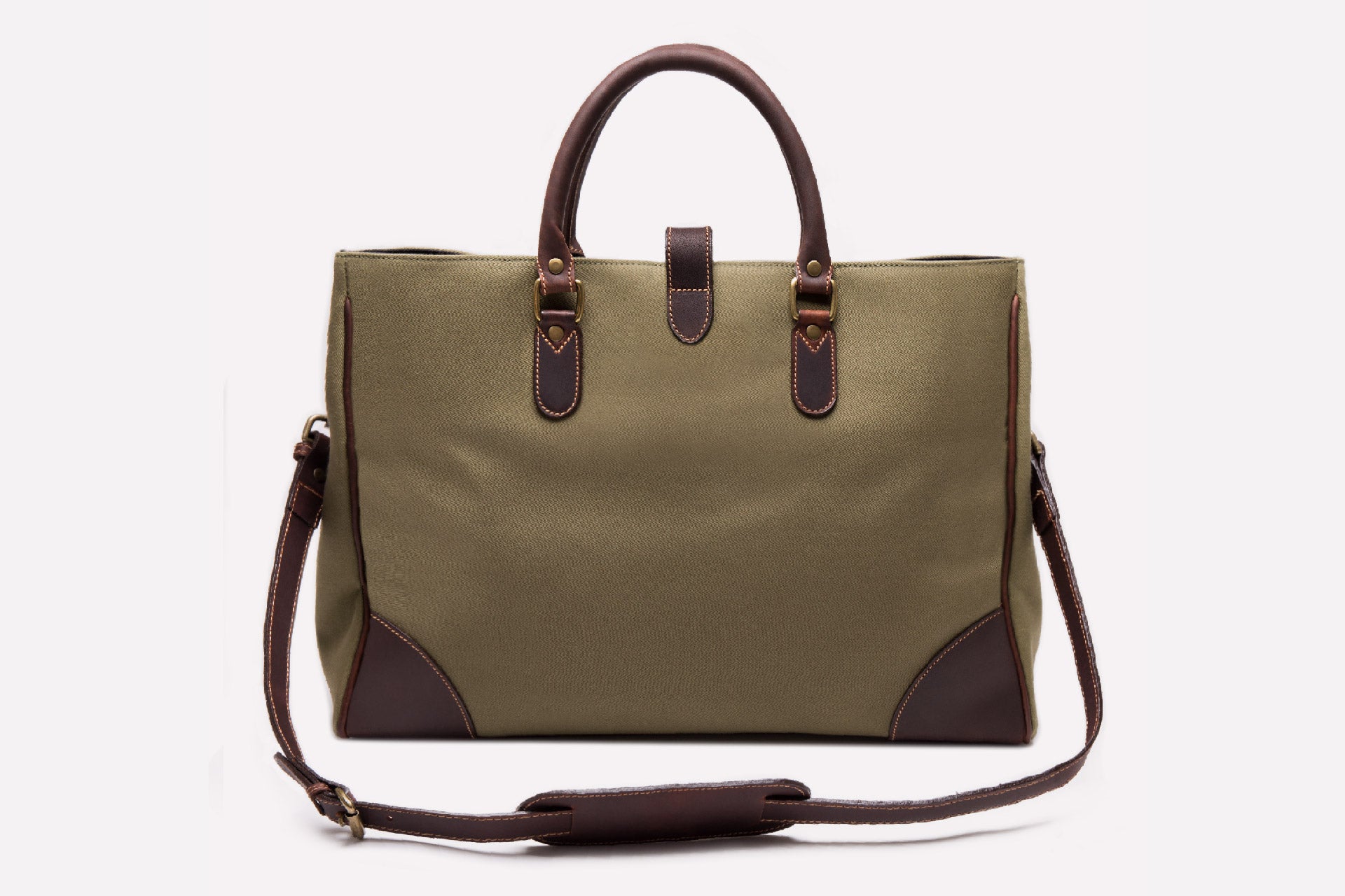 Pursuits Picadilly Canvas Tote-Ettinger-Luxvivendi #color_Ettinger-Olive/Havana